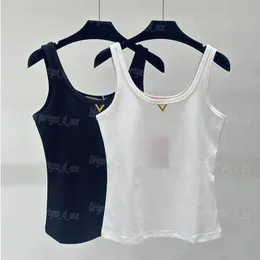 Designerinnen gestrickten Singuletts Tanktops ärmellose weiße Singulet -Tanks Luxus weiße schwarze Tanks Sommer Sim Fit Weste