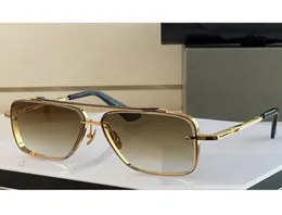 2022 Vintage Sunglasses Square Women039s okulary przeciwsłoneczne Designer Designer Luksusowe złote okulary przeciwsłoneczne Uv400 gradient Mach8646235