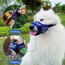 Dog Apparel Pet Mesh Muzzles respirável Ajuste Ajuste Anti-Biting Mough Máscara de máscara de máscara para cães grandes médios grandes