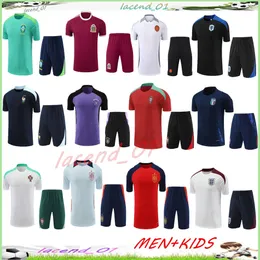 Deutschland 24/25 Italia Tracksuit Soccer Trikots Uniform 2024 2025 Spanien Englands Camiseta de Futbol Fußballhemd Kurzärmel Brasilien Sportswear