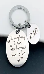 Keechhains Doradeer Lega Key Chain Men Papà Everything Iam Holder Letter Creative Color Ring Ciondolo per Gifts Day Day4217603