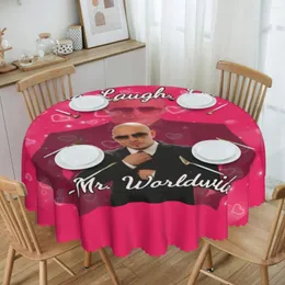 Table Cloth Mr. Worldwide Says To Live Laugh Love Round Tablecloths 60 Inch Covers For Kitchen