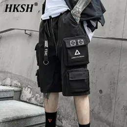 HKSH Spring Summer Mens Tactical Letter Shinksing Bargo Shorts Trend Trend Techwear шикарные брюки длины колена HK0048 240509