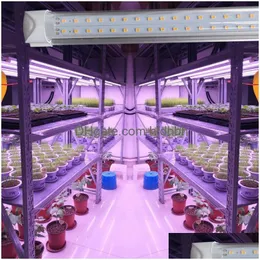 Grow Lights 10W-72W Led Light Fl Spectrum 380-800Nm Growing Lamp For Indoor Hydroponic Greenhouse Plants Veg And Flowers With Double Dhsvy
