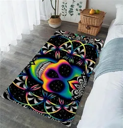 Chaos By Brizbazaar Large Carpets for Living Room Colorful Skull Area Rug Galaxy Mandala Gothic Decorative Nonslip Floor Mat Y2005517277