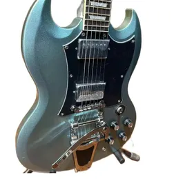 Chitarra personalizzata, intarsio classico, impiallacciatura di acero tigre di livello A, con grande joystick, chitarra elettrica SG