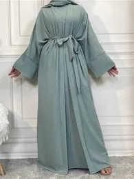 Etniska kläder Modest Abayas för kvinnor Muslim sätter Turkiet Kaftan Islam Kläder Ramadan Ensembles Musulmans Caftan Marocain Femme Hijab Robe T240510