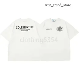 Cole Buxton CB рубашка Mens Designer Trube Men Men Fashion Streetwear Short Cb Cole Buxton логотип негабаритный Camiseta Cotton Green Clo 527