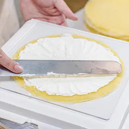 Tazze da 3 pezzi strumento da forno attrezzi acrilici utensili anelli di torta strato intagliato cucina cucina quadrata pancake tavole manuali crema raschiatura piastra