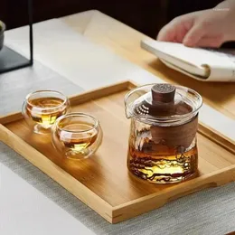 Herbata filiżanki przeciwpośrednie oporne na ciepło szklaną szklaną pokrywkę filtru Filtr Otrzmowy Odporność na ciepło czarny zestaw naczynia infuzerowy