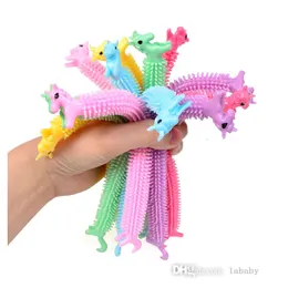 20 cm Zappelspielzeug TPR Stress Reliever Spielzeug Kinder Erwachsene Süßes lustiges Einhorn Dinosaurier dehnbares String sensorisches Spielzeug Dekompression Pull Seil Angst Relief Geschenke