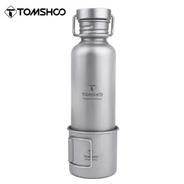 Tomshoo 600ml 750 ml Wasserflasche W 300 ml Cup Outdoor Camping Supplies Tourismus Sportgetränk Flasche 240506