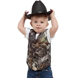 Cheap Camo Vests Boy's Formal Wear Camouflage Real Tree Satin Vest For Wedding Kids Vest 198K