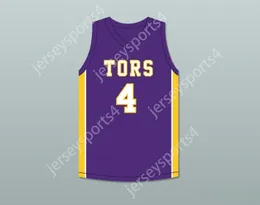 Custom Nay Mens Youth/Kinder Mike Evans 4 Ball High School Tors Purple Basketball Trikot Top S-6xl