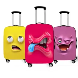 Funny Expression Luggage Cover Travel Dust Protective Protective 1832 polegadas mala de caixa 240429