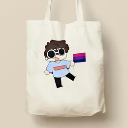 Stume da stoccaggio sogno smp ranboo borse per la spesa Bolso shopper cotone bolsa tela intrecciabile pieghevole sacca riutilizzabile tissu borse