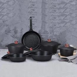 Cookware Sets HausRoland Design Die-casting Non Stick Aluminum Set Soup Pot Cooking Pan With Frying