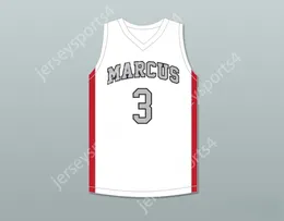 Custom nay mass jovens/crianças Marcus Smart 3 Edward S. Marcus High School Marauders Jersey White Basketball Jersey 2 Top Stitched S-6xl