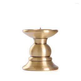 Świeczści Tealight Brass Golden Table Geometryczne stojaki Vintage Base Church Kaarsen Houder Dom Dekoracja OB50zt