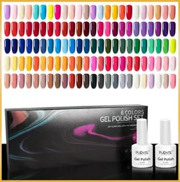 Poliska do paznokci Zestaw Kolor 6pcs Zanurzenie LED UV Półprzepustny lakier na manicure Art Kit7706679