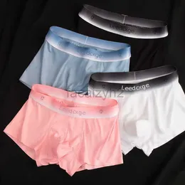 Underbyxor 5 Pack Mens Boxer Briefs Underwear Summer Men's Ice Silk Underwear Men's Boxer Shorts Large Size Breattable Antibacterial Crotch Youth Seamless Shorts