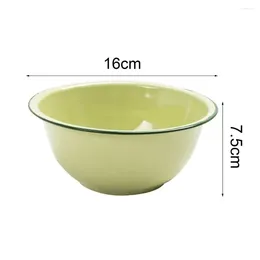 Bowls Soup Basin Chinese Style Enamel Green Corrosion Resistance Delicate Multifunctional