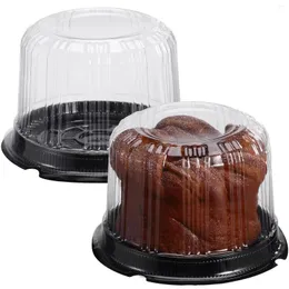 Present Wrap 10st Strawberry Box Clear Cake Holder Cupcake Lid Portable Carrier Disponibla behållare LIDS Muffins Förpackningsfödelsedag