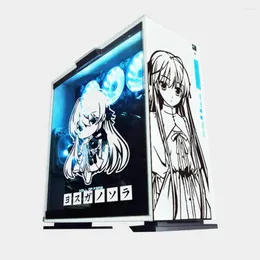 Fönsterklistermärken yosuga ingen sora anime för spel pc fodral tecknad dekor vattentäta dekaler atx datorchassi