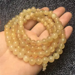 Link Bracelets Horn108Beads Bracelet Round Beads Cornu Caprae Hircus With Bloods Icy Raw Jade DiyAccessories