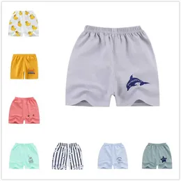 Shorts meninos e meninas roupas de verão meninos meninos padrões de animais listrados de crianças pp algodão curto recém -nascido crianças curta praia d240510