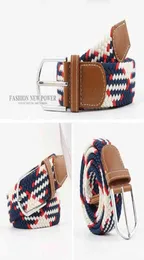 120cm Customized Wholale High Quality Polyter Knitted Elastic Braided Mens Rope Fashion Casual 2021 Fabric Belt30561826142589