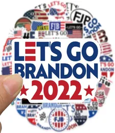 Let039s Go Brandon 50pcs USA Prezydent Biden naklejki Nonrandom for Car Bagage Laptop Lappate Board Water2456704