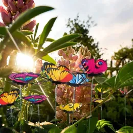 Garden Decorations 7CM Inserted Rod Simulated Butterfly Flower Arrangement Decorative Ornaments Home Decoration