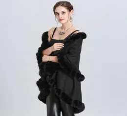 Sclesves 2021 Designer Imitation Fur Term Fashion Plus Velvet Double Cardigan Shawr Crebed Cloak Bufanda Mujer6110556