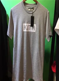 Nuova scatola Kith maglietta da uomo Donne 1 1 qualità Kith maglietta classica da streetwear Men Cotton Short Short Top Top Tees Kith Tshirts Y204613870