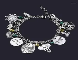 Charm Bracelets Anime Das Löwenkönig -Armband Simba Tree of Life Elefant Anhänger Armreifen für Frauen Mädchen Fashion Schmuck Geschenk12289405