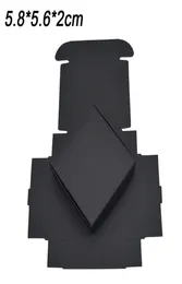 58x56x2cm küçük hediye paketi kağıt kutular katlanabilir düz siyah kraft kağıt kutusu mücevher sabunu paketleme kartonları 50pcslot4917356