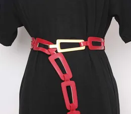 Moda2020 Yeni Tasarım Çift yüzlü PU Bel Kemeri Kadınlar Beyaz Kırmızı Siyah Büyük Boyut Ayarlanabilir Sonbahar Ceket Elbise Korse Kayış 9256331