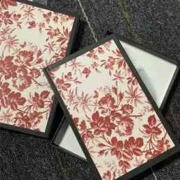 wholesale wholesale Vintage Designer Floral Notepads Office Business Book Notebook Gift Hardcover Blank Page Diary Notebooks With Box