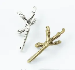 50pcs 3415 mm Vintage Bronze Silver Color Hawk Claw Bird Talons Ciondolo in metallo per la collana di orecchini braccialetti Bite gioielli fai -da -te7288135