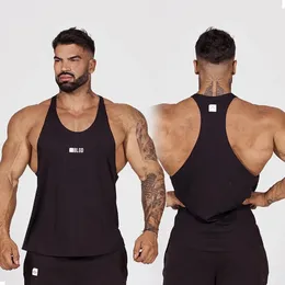 Mens Bodybuilding Tank top Gyms Fitness Jopping Drill Sleeveless TShirt Male Cotton clothing Fashion Singlet vest Men 240430