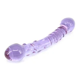 SS22 Sex Toy Massager Purple Pyrex Crystal Dildo Glass Sex Toys Dildos Penis Anal kvinnliga vuxna leksaker för kvinnor kroppsmassager 5sen1526485