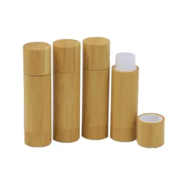 5g Packing Bottles Wholesale eco friendly empty bamboo lip balm tube lipstick for cosmetic container bamboo lip stick tubes SN823 LL