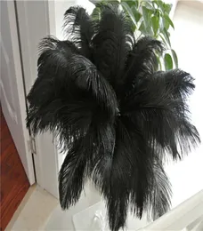 50st Black Ostrich Feather Plume For Wedding Centerpiece Christmas Feather Wedding Home Festive Table Decor Party Supply1579908