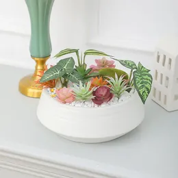 Fiori decorativi 12 pezzi Accessori simulati per le piante combinazioni per il soggiorno domestico Office ed El Decorazioni in vaso per interni