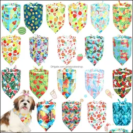 Diğer köpek malzemeleri 20 adet bandana faresi triangar önlükleri evcil hayvan yaz flamingo meyve hawaii küçük orta büyük köpekler için kediler