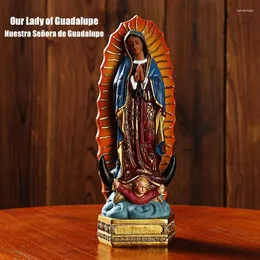 Dekorative Figuren Mexiko Unserer Lieben Frau von Guadalupe Statue Figur katholische Skulptur Harz Home Office Religiöses Dekoration Ornament Handwerk