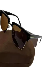 Nya modemän ögonbryn polariserade solglasögon UV400 B5504 5221145 Rektangulär metallplank Fullrim Driving Goggles Fullset Design 8237330