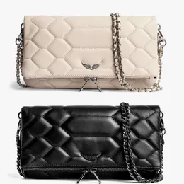 あなたの翼を振るZadig Voltaire Womens Tote Handbag Shoulder Designer Bag Man Clutch本革翼チェーンデニムハンドバッグミニバッグ