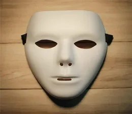 Máscara em branco Jabbawockeez Hip Hop Masca branca veneziana Carnaval Mardi Gras Máscaras para Balas de Halloween Bolas de Cosplay FES9868345